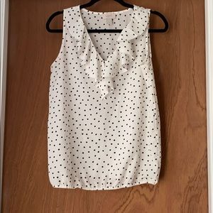 *2 for $10* polka dot sleeveless blouse